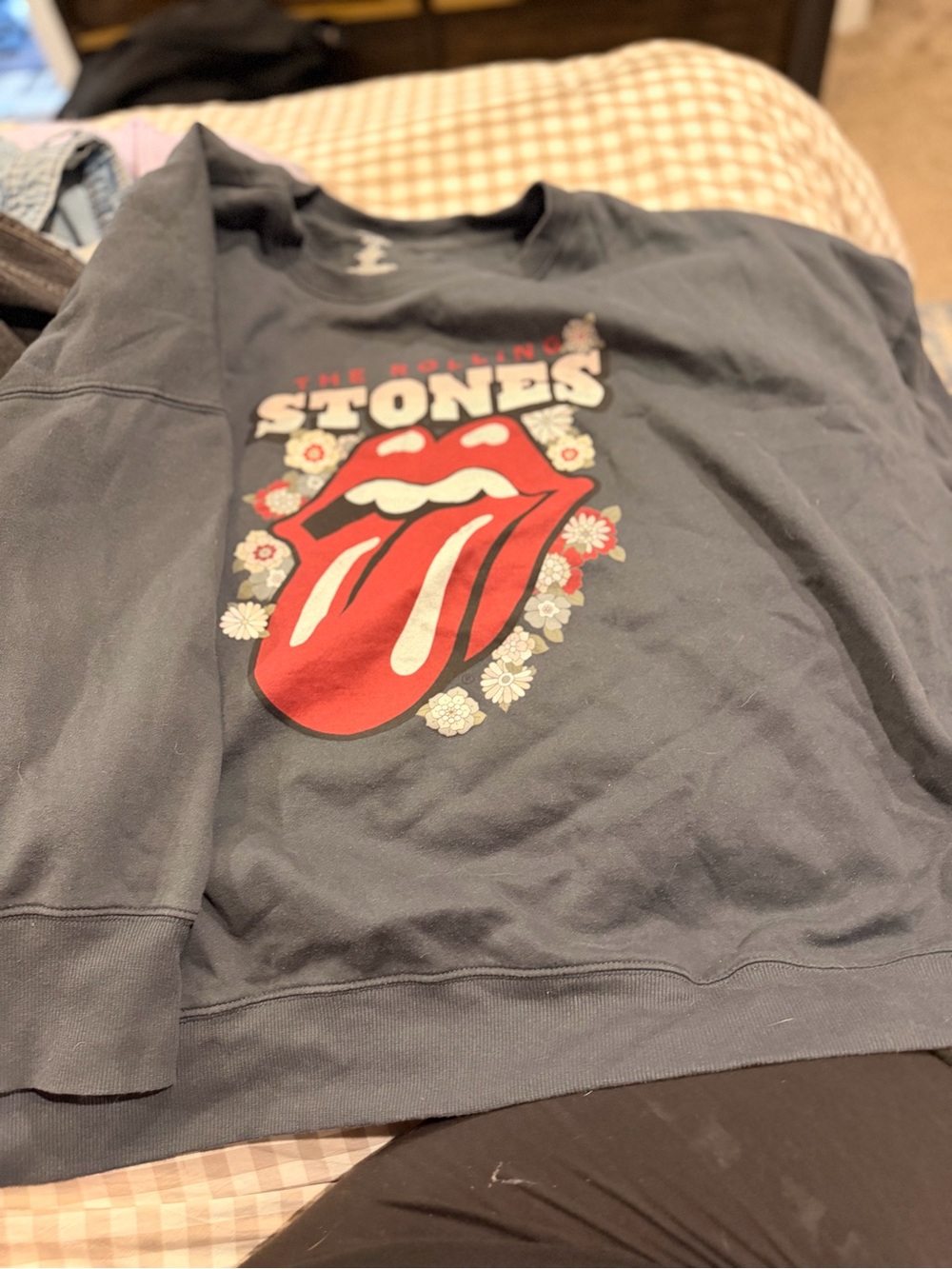 Maurices Gray Kids Sweatshirt with Red Tongue Graphic